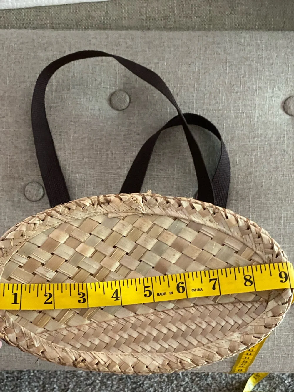 Tote Bag Straw Lined Market Casual Bag